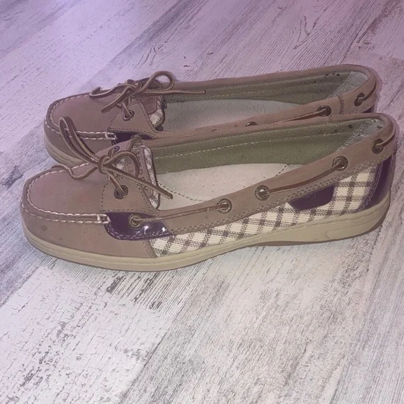 Genuine Sperry Angel Fish Boat Shoes Women's Tan and Brown Loafers - Picture 1 of 16
